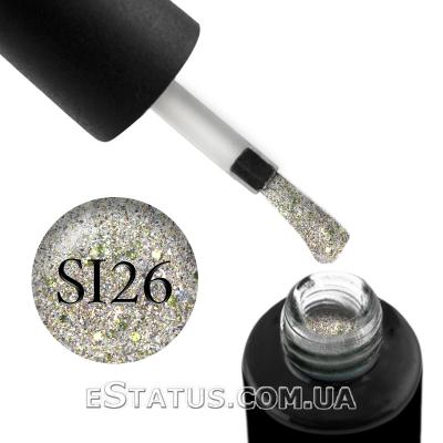 Гель-лак Naomi Self Illuminated SI 26 (салатовое серебро с блестками и слюдой), 6 мл