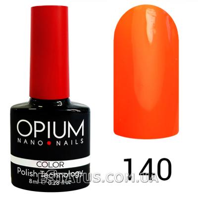 Гель-лак OPIUM №140 (Кислотно оранжевий), 8 мл