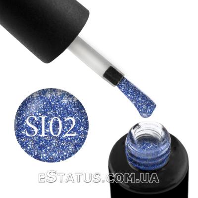 Гель-лак Naomi Self Illuminated SI 02 (эффектный синий с блестками и слюдой), 6 мл