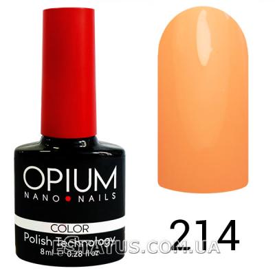 Гель-лак OPIUM №214 (Оранжевая пастель), 8 мл