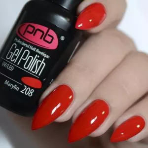 Гель лак PNB №208 (красный, эмаль), 8 мл