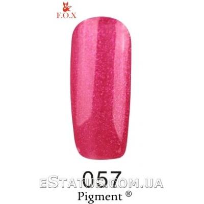 Гель лак F.O.X № 057 (малиновий з рожевими блискітками)