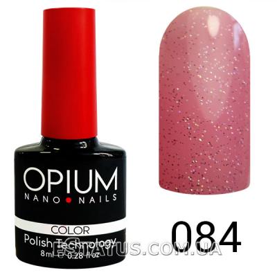 Гель-лак OPIUM №84 (Ярко розовый с песком), 8 мл