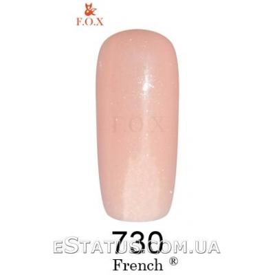 Гель лак F.O.X № 730 French (ніжно-рожевий з мікроблиском)