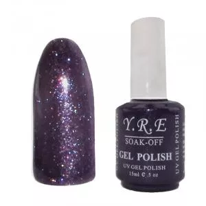 Гель лак YRE №106 (фіолетовий з блискіткою), 15 мл