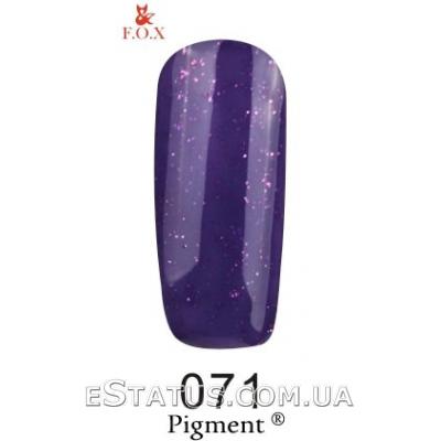 Гель лак F.O.X № 071 (яскраво-фіолетовий з блискітками)