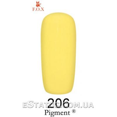 Гель лак F.O.X № 206 (світлий жовтий)