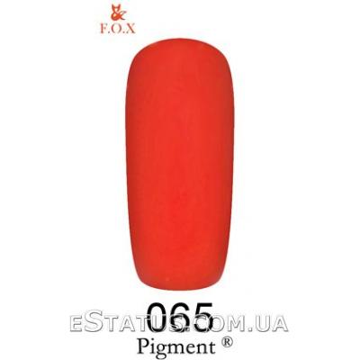 Гель лак F.O.X № 065 (насыщенный красный, неоновый, эмаль)
