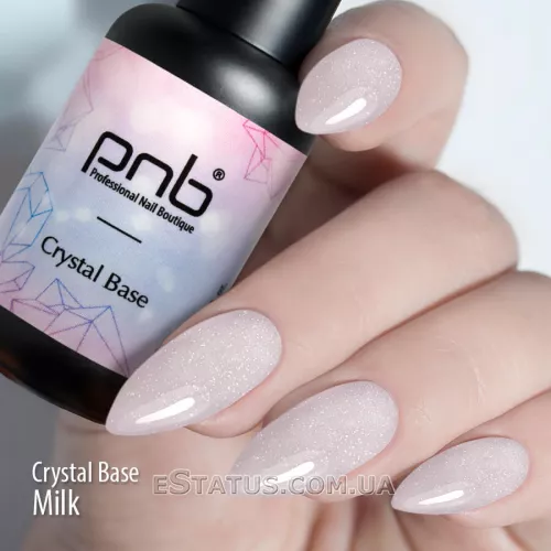 Светоотражающая база PNB Crystal Base PNB, milk (молочная), 8 мл Светоотражающая база PNB Crystal Base PNB, milk (молочная), 8 мл