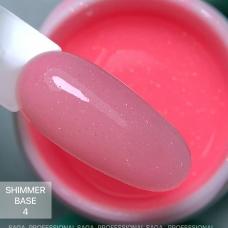 SAGA Cover Base Shimmer (с шиммером) №04, 15 мл