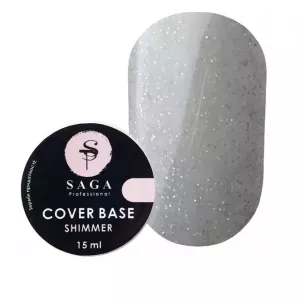 SAGA Cover Base Shimmer (з шиммером) №09, 15 мл SAGA Cover Base Shimmer (з шиммером) №09, 15 мл - Фото 2