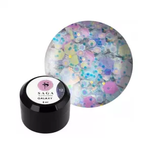 Гель Saga Galaxy glitter Gel №12, 8 мл - Фото 3