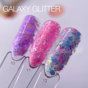 Гель Saga Galaxy glitter Gel №12, 8 мл - Фото 1