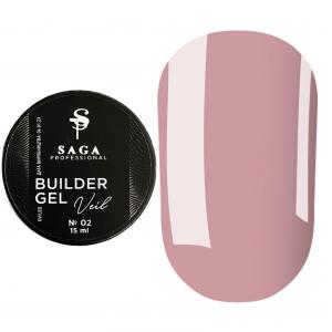 Гель для наращивания SAGA Builder Gel Veil №2 Orchid, 15 мл