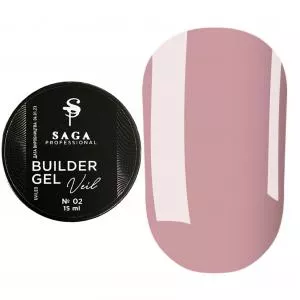 Гель для наращивания SAGA Builder Gel Veil №2 Orchid, 15 мл