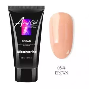 Полигель/Poly gel Misschering №06 brown (бежевый), 30 мл