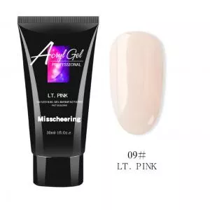 Полигель/Poly gel Misschering №09 lt. pink (бледно-розовый), 30 мл