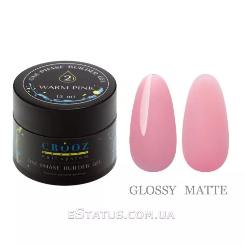 Гель для нарощування Builder Gel від ТМ Crooz №2 Warm Pink, 15 мл Гель для нарощування Builder Gel від ТМ Crooz №2 Warm Pink, 15 мл