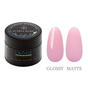 Гель для наращивания Builder Gel от ТМ Crooz №4 Warm Rose, 15 мл