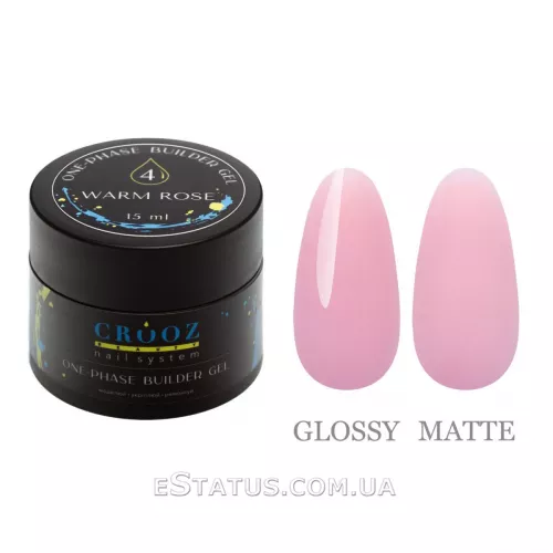 Гель для нарощування Builder Gel від ТМ Crooz №4 Warm Rose, 15 мл