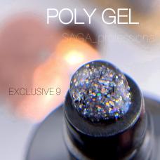  Полигель с шиммером Saga Professional EXCLUSIVE Poly Gel №9, 30 мл