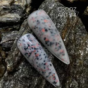 База Crooz Art №04 (полупразрачный молочно красно-черный микс), 8 мл