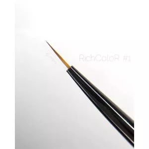 Кисть для дизайна лайнер RichColoR №1, нейлон 6 мм