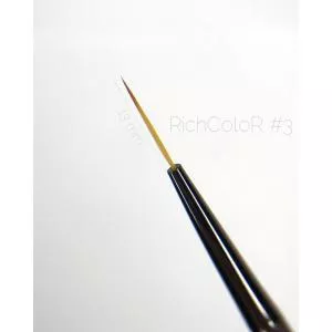 Кисть для дизайна лайнер RichColoR №3, нейлон 13 мм