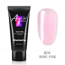 Полигель/Poly gel Misschering №02 rose pink, 15 мл