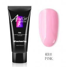 Полигель/Poly gel Misschering №03 pink, 15 мл