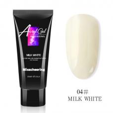 Полигель/Poly gel Misschering №04 milk white (молочный), 15 мл