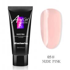 Полигель/Poly gel Misschering №05 nude pink (бежево-розовый), 15 мл