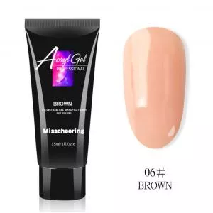 Полигель/Poly gel Misschering №06 brown (бежевый), 15 мл