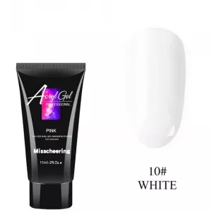 Полигель/Poly gel Misschering №10 white (белый), 15 мл