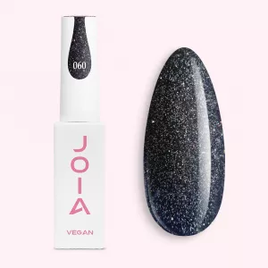 Гель-лак JOIA Vegan 060 (темно-серый цвет с множеством серебряных шиммерных частиц), 6 мл Гель-лак JOIA Vegan 060 (темно-серый цвет с множеством серебряных шиммерных частиц), 6 мл - Фото 1