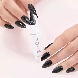 Гель-лак JOIA Vegan 060 (темно-серый цвет с множеством серебряных шиммерных частиц), 6 мл