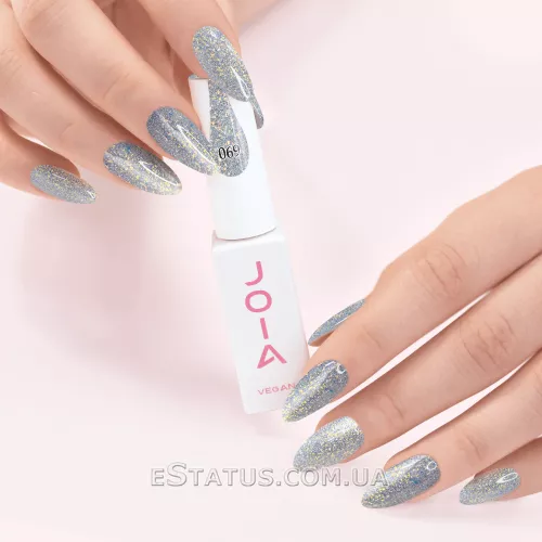 Светоотражающий гель-лак JOIA Vegan 069 (серебряный оттенок с золотистым светоотражающим эффектом), 6 мл