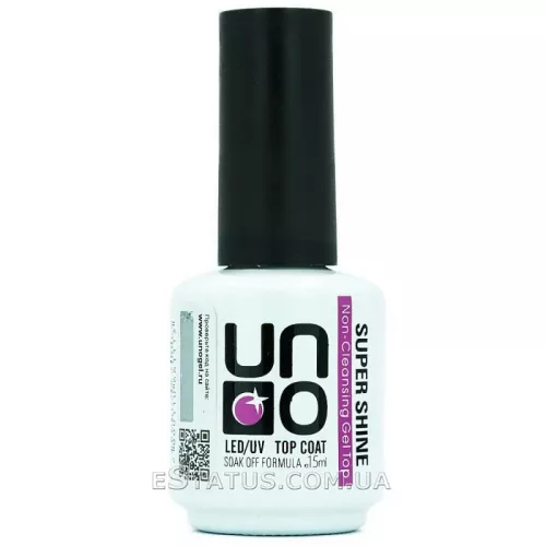 Топ без липкого слоя для гель-лака UNO Super Shine Top no sticky, 15 мл Топ без липкого слоя для гель-лака UNO Super Shine Top no sticky, 15 мл