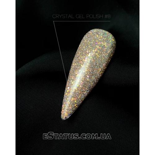 Светоотражающий гель-лак Crooz Crystal Gel Polish №8, 8 мл Светоотражающий гель-лак Crooz Crystal Gel Polish №8, 8 мл