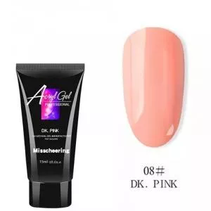 Полигель/Poly gel Misschering №08 dark pink (темно-розовый), 15 мл
