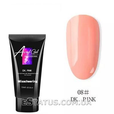 Полигель/Poly gel Misschering №08 dark pink (темно-розовый), 15 мл
