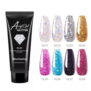 Полігель/Polygel Misschering Glitter GL-02, 15 мл - Фото 2