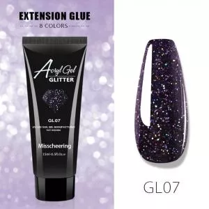 Полигель/Polygel Misschering Glitter GL-07, 15 мл
