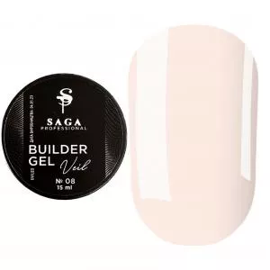 Гель для наращивания SAGA Builder Gel Veil №8 Rose Pink,15 мл
