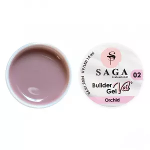 Гель для нарощування SAGA Builder Gel Veil №2 Orchid, 30 мл Гель для нарощування SAGA Builder Gel Veil №2 Orchid, 30 мл - Фото 3