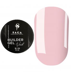 Гель для наращивания SAGA Builder Gel Veil №4 Rose Pink, 30 мл