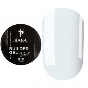 Гель для наращивания SAGA Builder Gel Veil №6 Clear, 30 мл