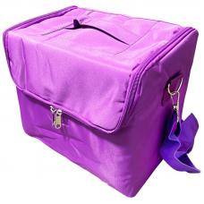 Сумка-валіза для майстра манікюру та педикюру (візажиста або косметолога), фіолетова