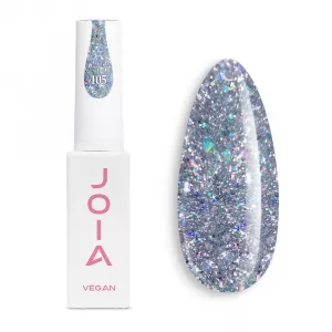 Светоотражающий гель-лак JOIA Vegan 105 (серебряный с светоотражающим эффектом), 6 мл - Фото 1