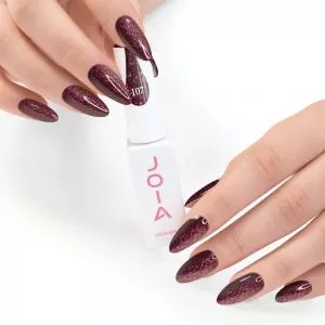 Светоотражающий гель-лак JOIA Vegan 107 (бордовый с светоотражающим эффектом), 6 мл